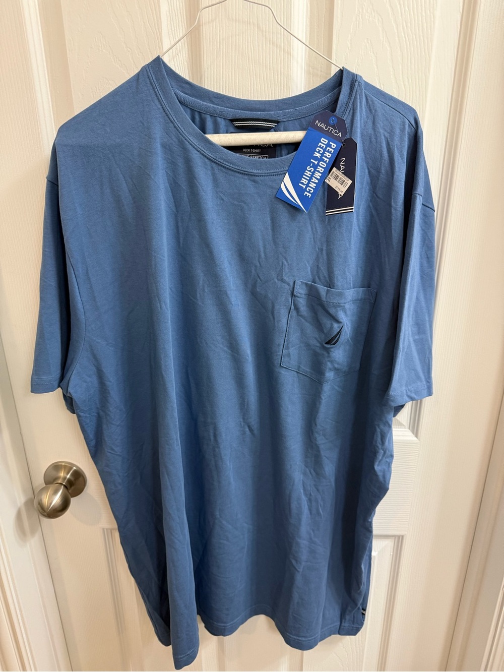 Nautica Men's Light Blue Deck Pocket T-shirt